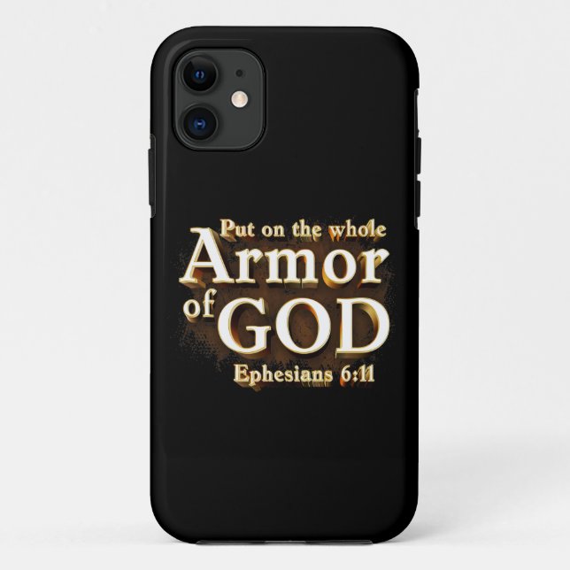 Coques Case-Mate iPhone Éphésiens 6:11 Mets sur toute l'armure de la foi d (Dos)