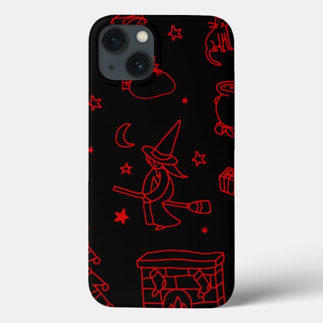 Coques Case-Mate iPhone épiphanie noël sorcière befana noir (Verso)