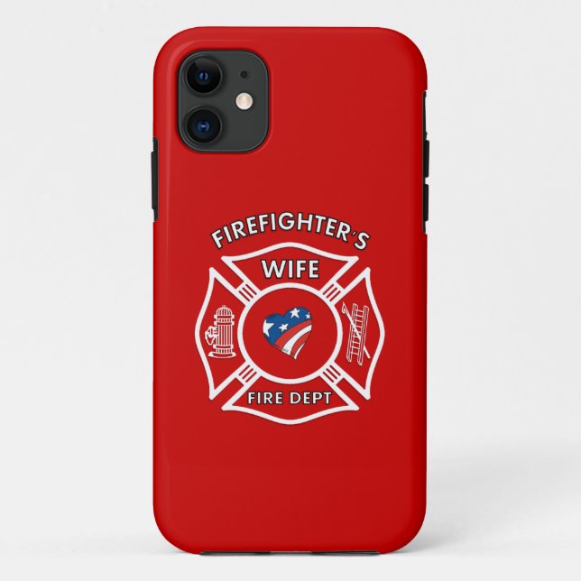 Coques Case-Mate iPhone Épouses Etats-Unis de pompier (Dos)