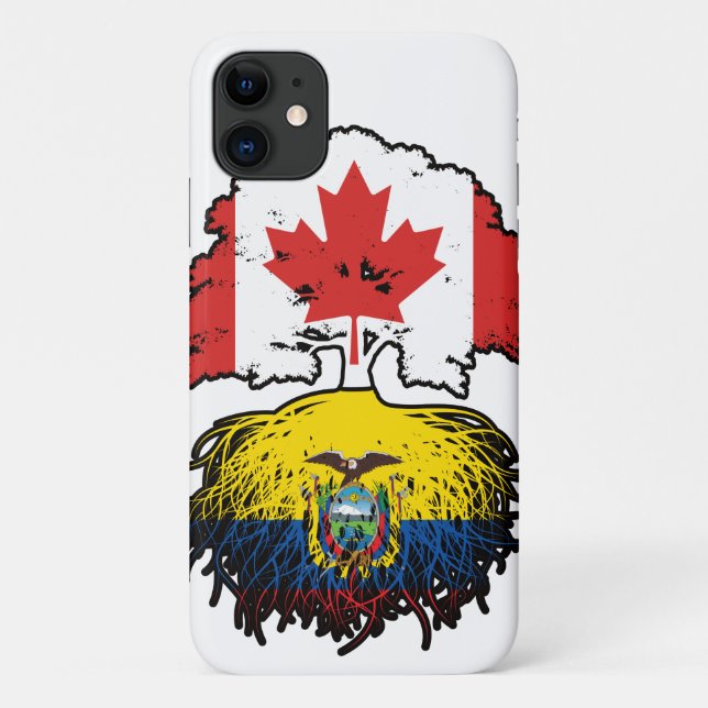 Coques Case-Mate iPhone Equateur Drapeau canadien équatorien des racines d (Dos)