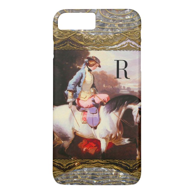 Coques Case-Mate iPhone Équestre Elsa VII Monogramme (Dos)