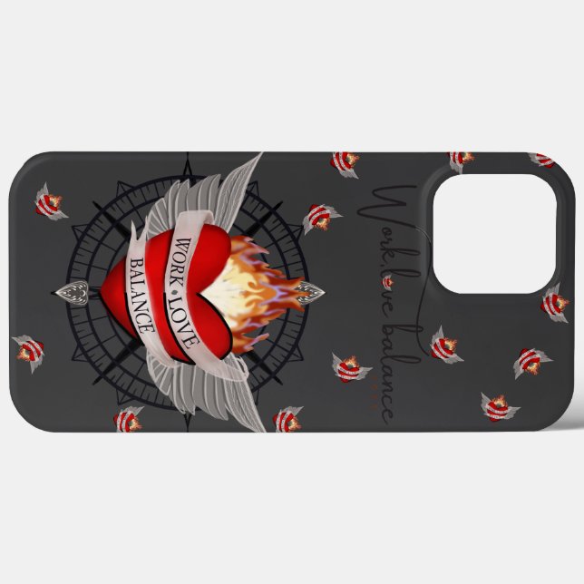 Coques Case-Mate iPhone Équilibre travail amour boussole et pois (Verso (horizontal))