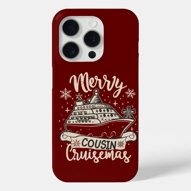 Coques Case-Mate iPhone Équipage drôle de cousin joyeux de Croisièmas de N (Verso)