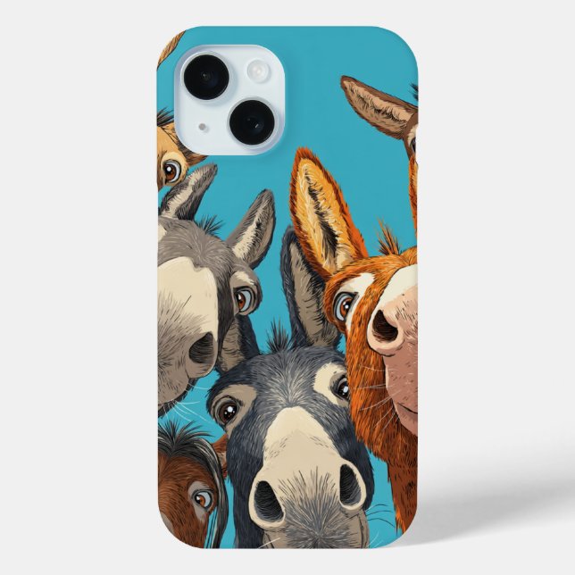 Coques Case-Mate iPhone Équipe Ânesse Excentrique - Illustration de Groupe (Verso)