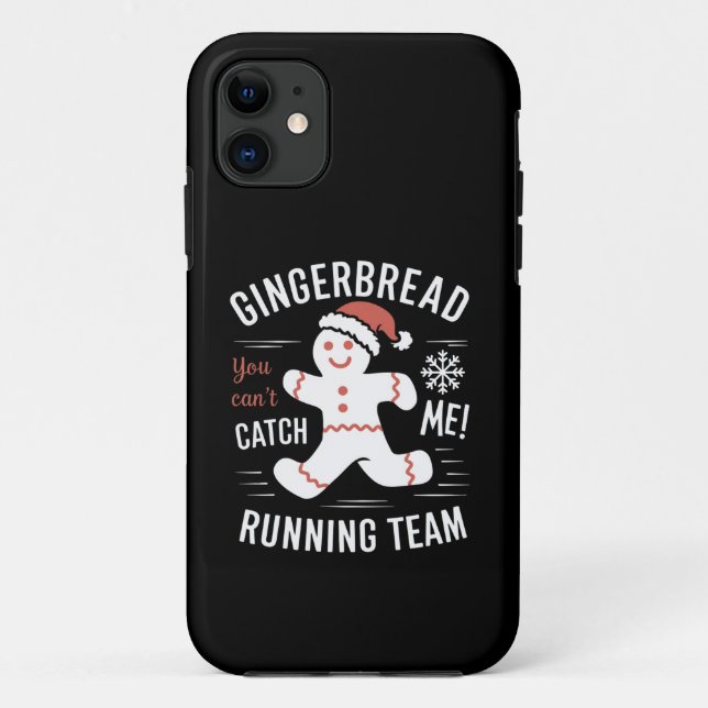 Coques Case-Mate iPhone Équipe de course en pain d'épices humour de Noël (Dos)