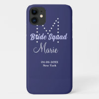 Équipe de mariée ajoutez nom monogramme demoiselle