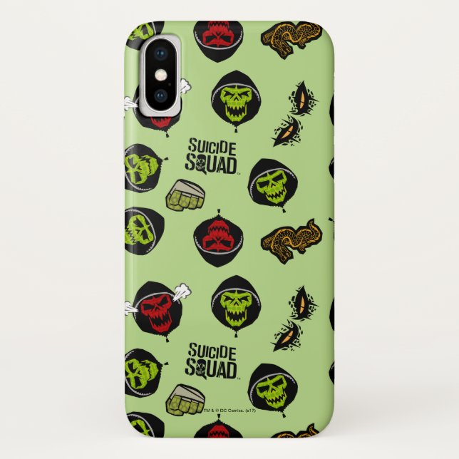 Coques Case-Mate iPhone Équipe de suicide | Killer Croc Emoji Motif (Dos)