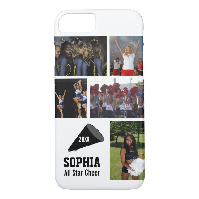 Coques Case-Mate iPhone Équipe personnalisée Cheerlead Photo Collage Nom (Dos)