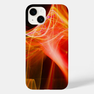 COQUE POUR iPhone 14 ÉQUIPES FRACTALES EN ORANGE JAUNE ROUGE