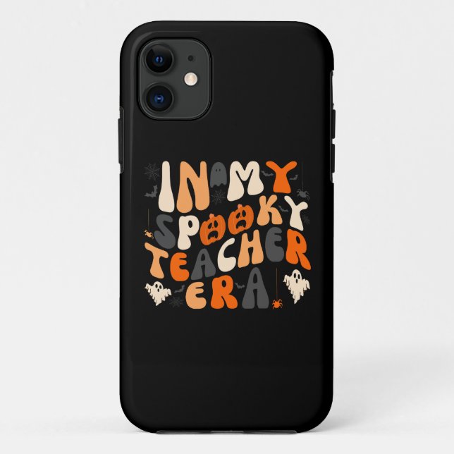 Coques Case-Mate iPhone Era Halloween rétro Éffrayante enseignante (Dos)