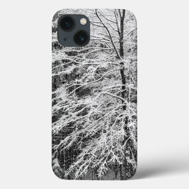Coques Case-Mate iPhone Érable en contour dans la neige (Verso)