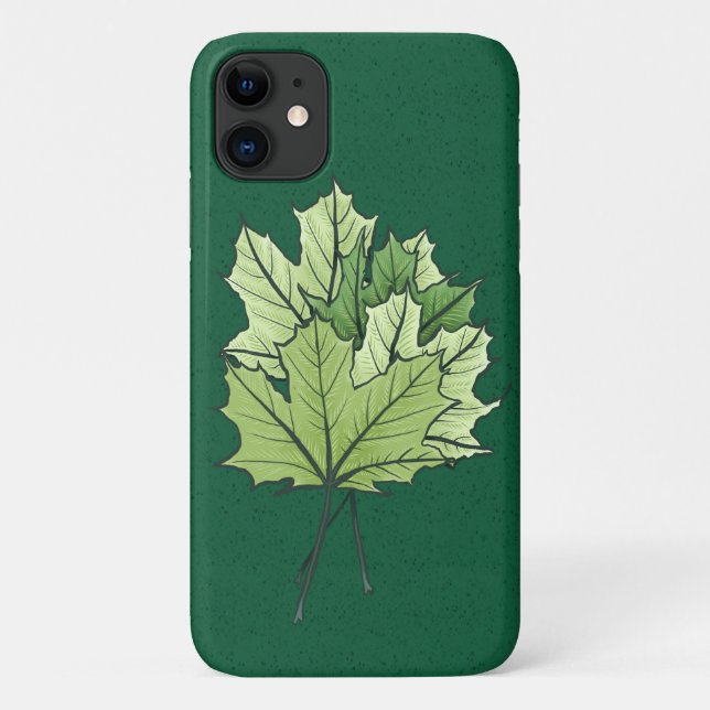 Coques Case-Mate iPhone Érable vert du printemps Amoureux de la nature Feu (Dos)