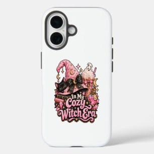 Coque Pour iPhone 16 Ère de sorcière confortable Halloween rose mignon