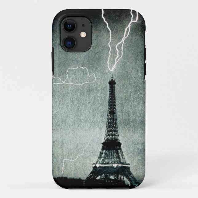 Coques Case-Mate iPhone ?ère grève - la foudre frappe Tour Eiffel 1902 (Dos)
