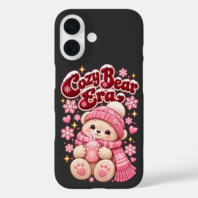 Coques Case-Mate iPhone Ère Ourson Cosy Noël Rose Mignon  (Verso)