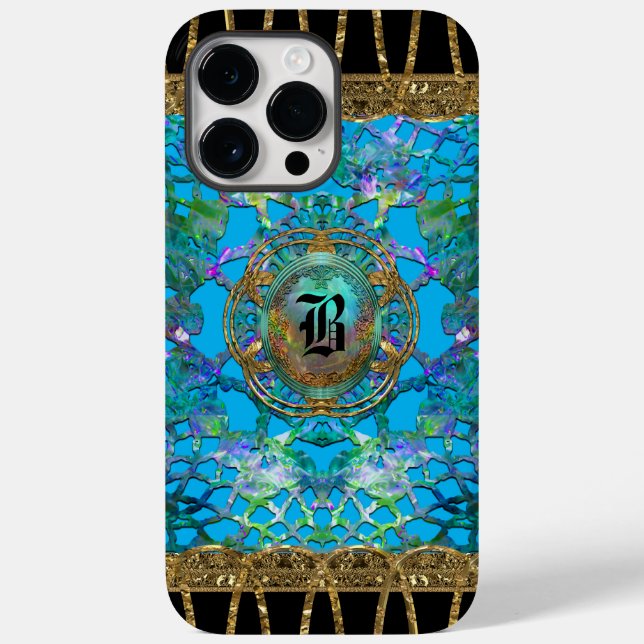 Coques Case-Mate iPhone Erington Bleu Protective Joli Monogramme (Verso)