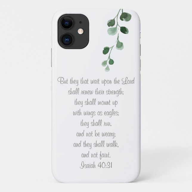 Coques Case-Mate iPhone Ésaïe 40:31 Bible Verse Shabby Chic Téléphone Case (Dos)