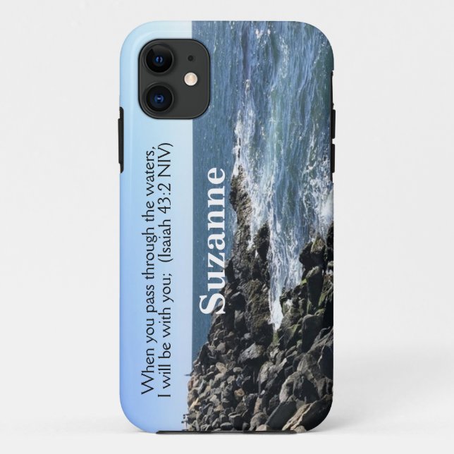 Coques Case-Mate iPhone Esaïe 43:2 Je serai avec vous Photo de Ocean (Dos)