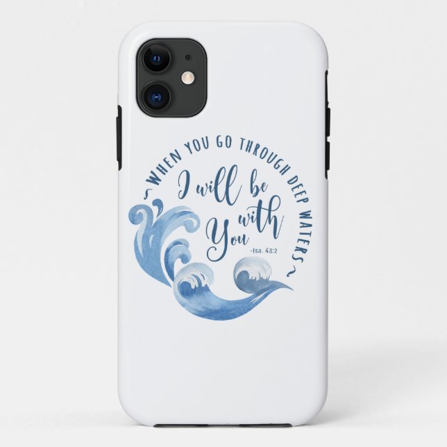 Coques Case-Mate iPhone Esaïe 43:2 Vagues océaniques (Dos)