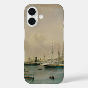 Coque Pour iPhone 16 Escadre de yachts à Newport Harbour, Maritime Vint