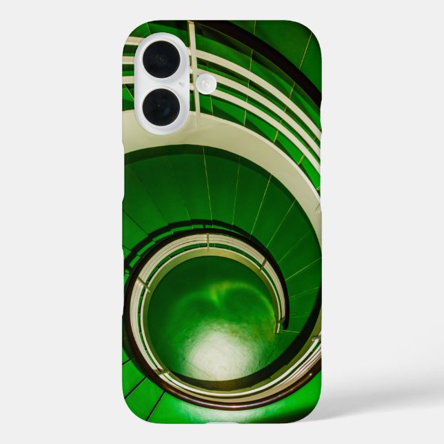 Coques Case-Mate iPhone Escalier vert circulaire (Verso)