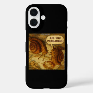 Coque Pour iPhone 16 Escargot Curieux & Dessin Animé Parodique de Miche