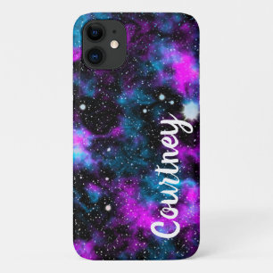 Case-Mate iPhone Case Espace cosmique de Galaxie bleue violette personna