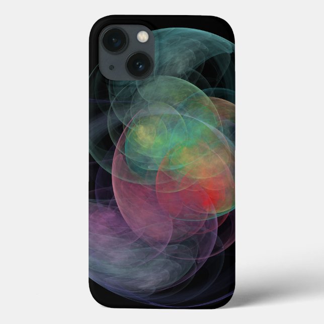 Coques Case-Mate iPhone Espace de coquille d'art abstrait (Verso)