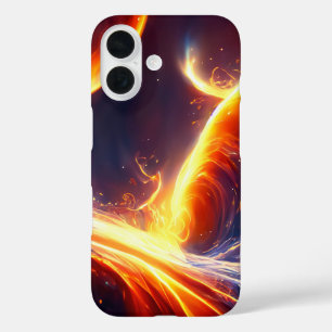 Coque Pour iPhone 16 Espace d'eau de feu