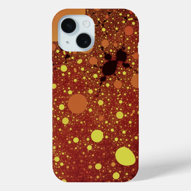 Coques Case-Mate iPhone Espace fractal - Cool Orange Abstrait (Verso)
