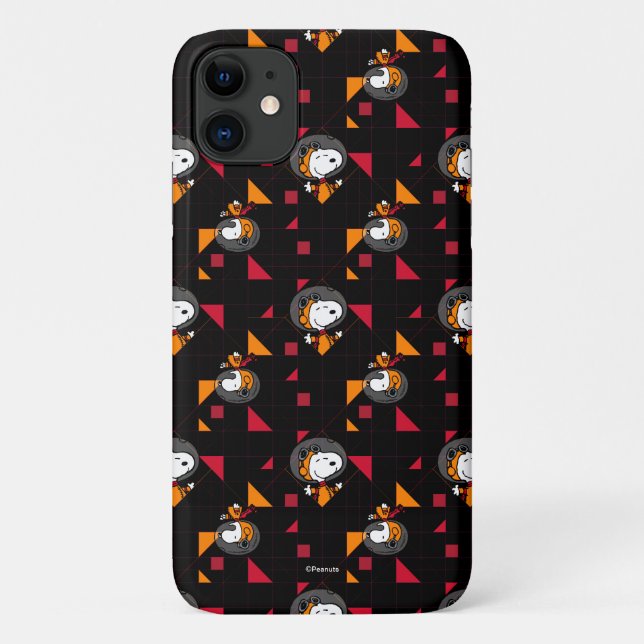 Coques Case-Mate iPhone ESPACE | Snoopy Space Suit Motif noir (Dos)