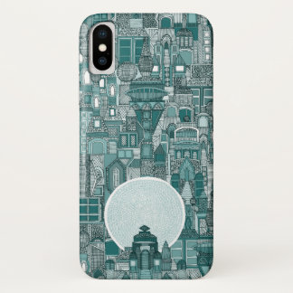 Case-Mate iPhone Case espace ville mono turquoise