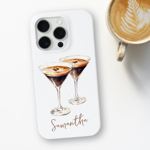 Coque Case-Mate iPhone Espresso Martini Brown Café Cocktail Nom personnal
