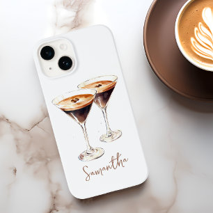 Coque Case-Mate iPhone Espresso Martini Brown Café Cocktail Nom personnal