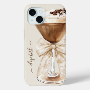 Coque Case-Mate iPhone Espresso Martini Élégant Monogrammé