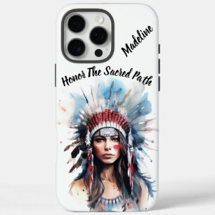 Coque iPhone 16 Pro Max Esquisse du patrimoine autochtone : Touche sauvage