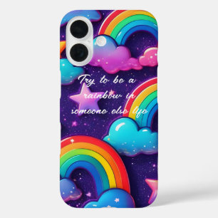 Coque Pour iPhone 16 "Essayez d'être un arc-en-ciel" 