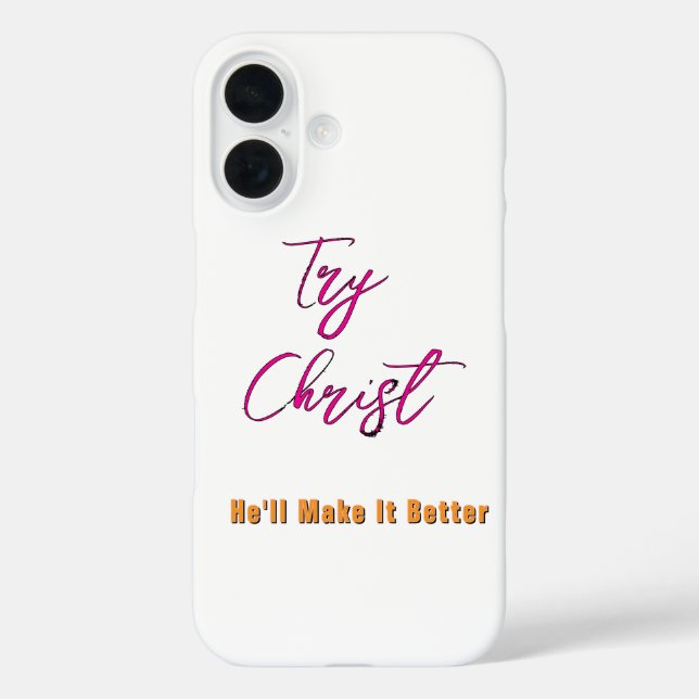 Coques Case-Mate iPhone Essayez Jésus - Il rendra les choses meilleures (Verso)