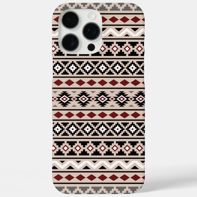 Coques Case-Mate iPhone Essence Aztèque II Ptn Noir Blanc Gris Rouge Sable (Verso)