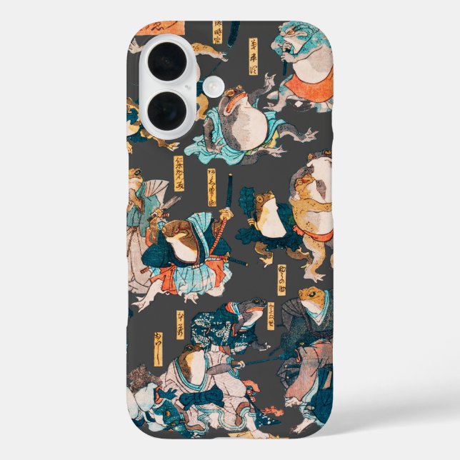 Coques Case-Mate iPhone Estampe japonaise de grenouille sur bois Kuniyoshi (Verso)