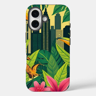 Coque Pour iPhone 16 esthétique de jungle urbaine