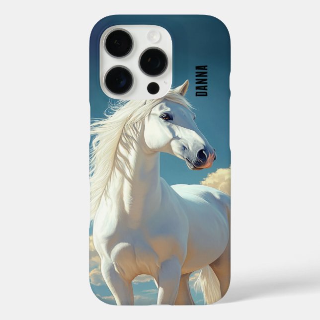 Coques Case-Mate iPhone Étalon blanc nom personnalisé (Verso)