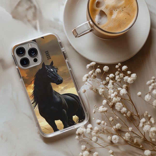 Coques Case-Mate iPhone Étalon noir nom personnalisé (Créateur téléchargé)