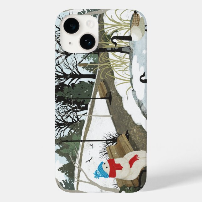Coques Case-Mate iPhone Étang aux canards - Hiver (Verso)