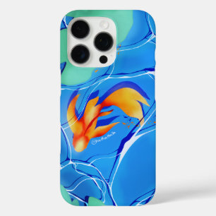 Coque iPhone 16 Pro Étang de carpes koï Bleu Jardin iPhone 16