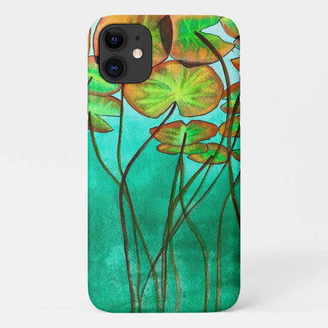 Coques Case-Mate iPhone étang vert serein avec lilypads (Dos)