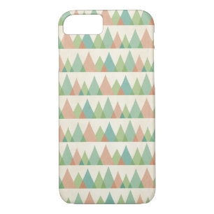 Coque iPhone 8/7 Étape   Teal de Geo de sud-ouest et triangles de