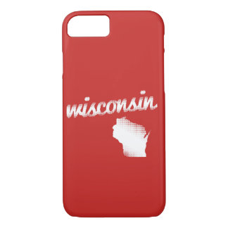 Coque iPhone 8/7 État du Wisconsin dans le blanc