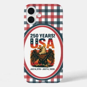 Coque Pour iPhone 16 Plus États-Unis 250 Ans – Aigle chauve patriotique 4 ju
