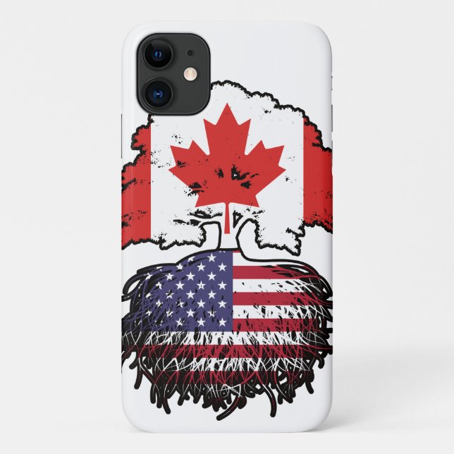 Coques Case-Mate iPhone États-Unis Amérique Canada drapeau des racines de  (Dos)